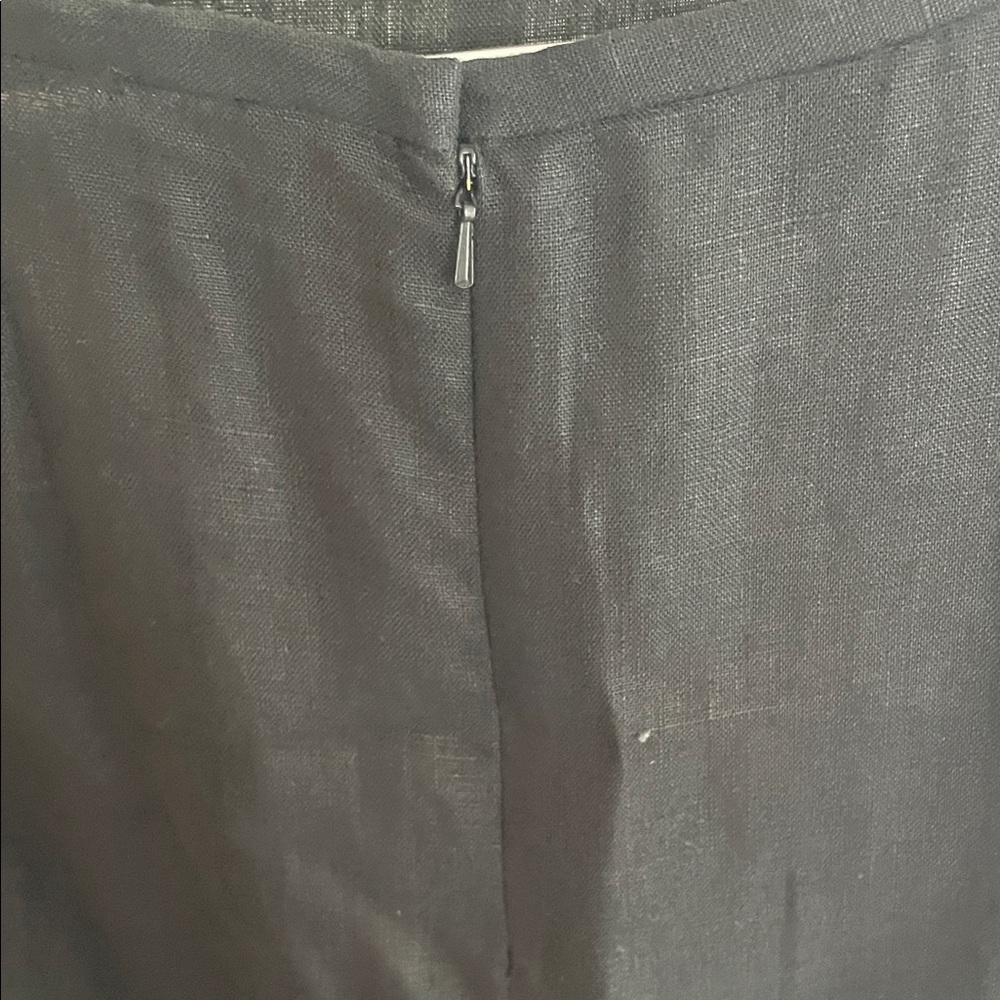Black Linen Embroidered coverup - Picture 7 of 10